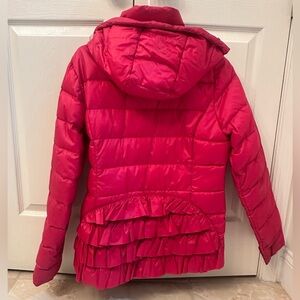 BETSEY JOHNSON PINK ZIPPERED PUFFER COAT JACKET